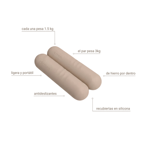 Detim Dumbbells - 1.5 kg cada pieza (incluye estuche)
